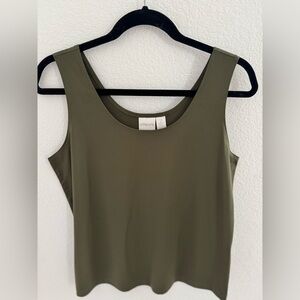 Chico’s microfiber tank, olive green